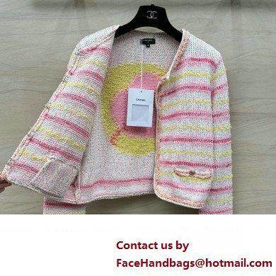 chanel Cotton  &  Mixed Fibers Pink  &  Multicolor JACKET P76604 2024